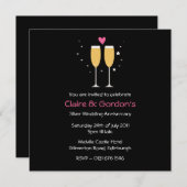 Uitnodiging tot Jubileum van Champagne Toast (Voorkant / Achterkant)