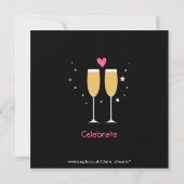 Uitnodiging tot Jubileum van Champagne Toast (Achterkant)