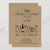 Uitnodiging tot Jubileum van de Cheers & Beer (Voorkant / Achterkant)