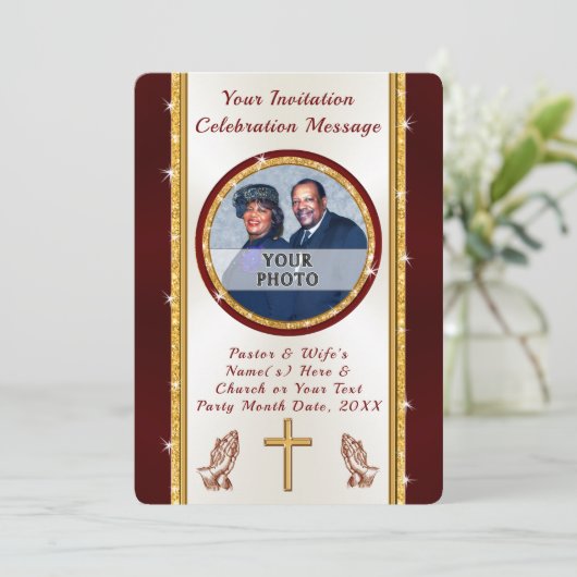 Uitnodiging tot Jubileum van de kerk of om het eve (Staand voorkant)