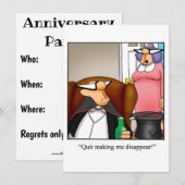 Uitnodiging tot Jubileum van Funny Wedding (Voorkant / Achterkant)