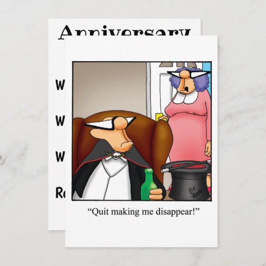 Uitnodiging tot Jubileum van Funny Wedding (Voorkant / Achterkant)