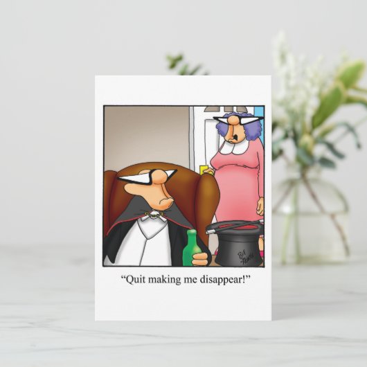 Uitnodiging tot Jubileum van Funny Wedding (Staand voorkant)