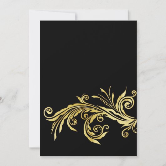 Uitnodiging tot Jubileum voor Black & Gold 50th We (Achterkant)