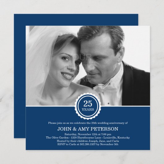 Uitnodiging tot Jubileum voor de zwaarste jaren (m (Voorkant / Achterkant)