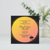 Uitnodiging tot Jubileum voor Tropical Wedding (Staand voorkant)