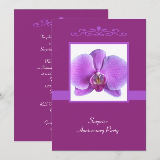 Uitnodiging tot Jubileum voor verrassingsweddensch (Voorkant / Achterkant)