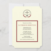 Uitnodiging tot justitieschaal (Voorkant)