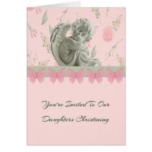Uitnodiging tot Kaart voor Daughters Christening i