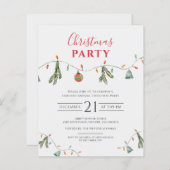 Uitnodiging tot Kantoor met kerstfeestdag (Voorkant / Achterkant)