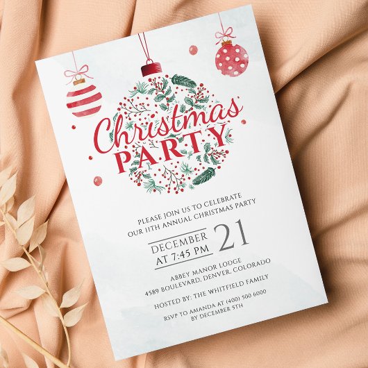 Uitnodiging tot Kantoor met kerstfeestdag Flyer