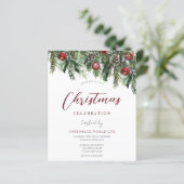 Uitnodiging tot Kantoor of kerstfeest voor het gez (Staand voorkant)