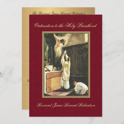 Uitnodiging tot katholieke Orde voor de Heilige Pr (Voorkant / Achterkant)