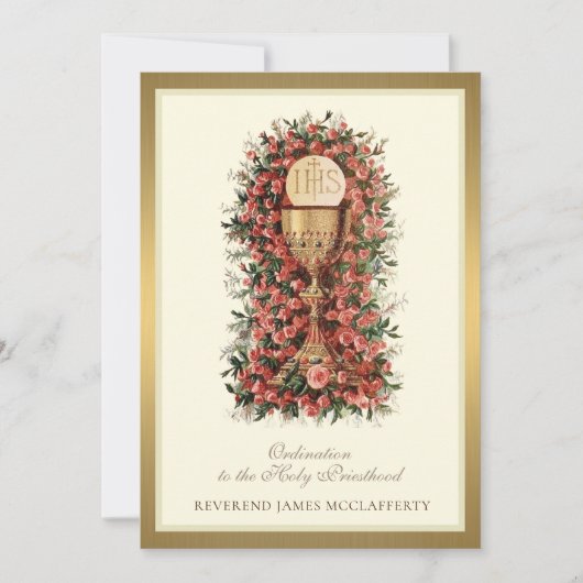 Uitnodiging tot katholieke Orde voor de Heilige Pr (Voorkant)