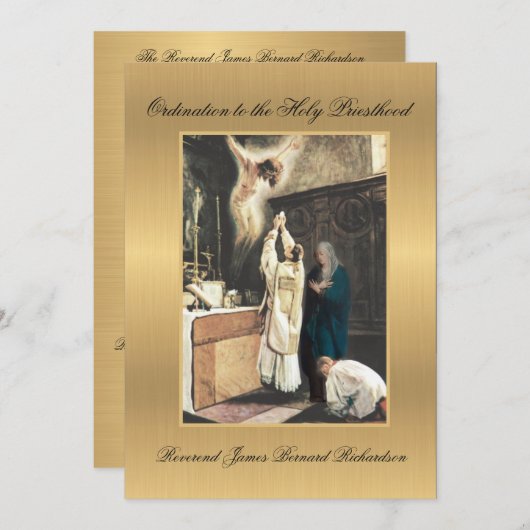 Uitnodiging tot katholieke Orde voor de Heilige Pr (Voorkant / Achterkant)