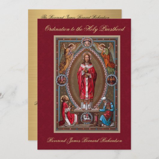 Uitnodiging tot katholieke Orde voor de Heilige Pr (Voorkant / Achterkant)