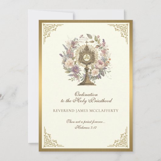 Uitnodiging tot katholieke Orde voor de Heilige Pr (Voorkant)