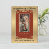 Uitnodiging tot katholieke Ordination Gold Jubileu (Staand voorkant)