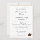 Uitnodiging tot katholieke winterbruiloft (Voorkant)