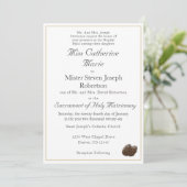 Uitnodiging tot katholieke winterbruiloft (Staand voorkant)