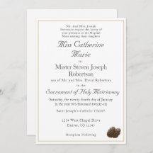 Uitnodiging tot katholieke winterbruiloft