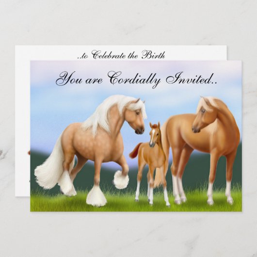 Uitnodiging tot kennisgeving van Baby shower voor  (Voorkant / Achterkant)