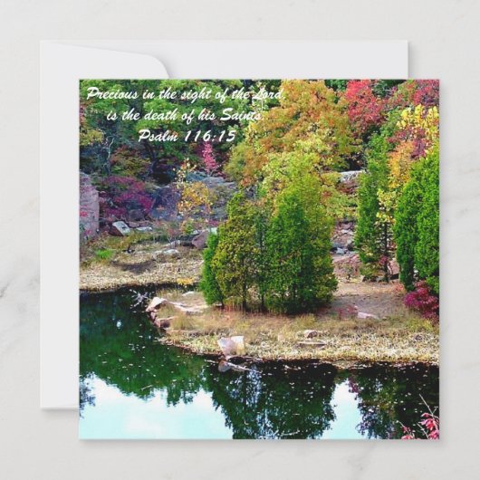 Uitnodiging tot kennisgeving van de Memorial Servi (Voorkant)