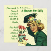 Uitnodiging tot kennisgeving van de Raining Retro  (Voorkant / Achterkant)