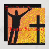 Uitnodiging tot kerkgenootschappen voor paasdienst (Voorkant / Achterkant)