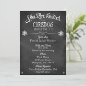 Uitnodiging tot kerst Brunch Chalkboard (Staand voorkant)
