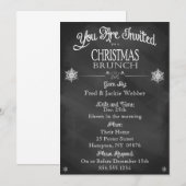 Uitnodiging tot kerst Brunch Chalkboard (Voorkant / Achterkant)