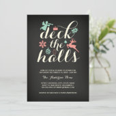 Uitnodiging tot kerst in de zalen (Staand voorkant)