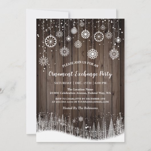 Uitnodiging tot kerst in Robuuste decoratie (Voorkant)