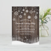 Uitnodiging tot kerst in Robuuste decoratie (Staand voorkant)