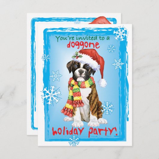 Uitnodiging tot kerstavond (Voorkant / Achterkant)