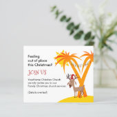 Uitnodiging tot kerstfeest (Staand voorkant)