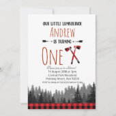 Uitnodiging tot kerstfeest in Lumberjack Birthday  (Voorkant)