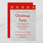 Uitnodiging tot kerstfeestdag of aankondiging (Voorkant / Achterkant)