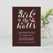 Uitnodiging tot kerstfeestdagen in de zalen (Staand voorkant)