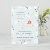 Uitnodiging tot kerstmis Baby shower (Staand voorkant)