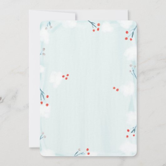 Uitnodiging tot kerstmis Baby shower (Achterkant)