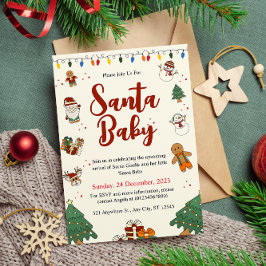 Uitnodiging tot kerstmis Baby shower