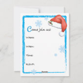 Uitnodiging tot kerstmis met English Sheepdog (Achterkant)