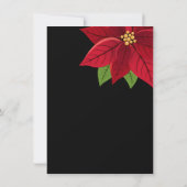 Uitnodiging tot kerstmis Poinsettia (Achterkant)