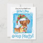 Uitnodiging tot kerstmis Vizsla (Voorkant)
