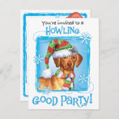 Uitnodiging tot kerstmis Vizsla (Voorkant / Achterkant)