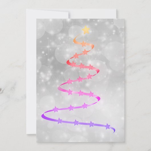 Uitnodiging tot kerstviering met prachtige wolfraa (Achterkant)