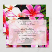 Uitnodiging tot kleurrijke tropische bruiloft (Voorkant / Achterkant)