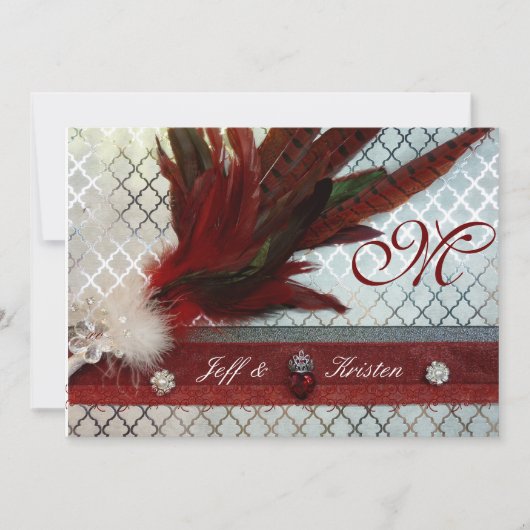 Uitnodiging tot koninklijk rood huwelijk (Voorkant)