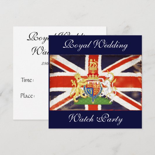 Uitnodiging tot koninklijke weddenschapenkat Wapen (Voorkant / Achterkant)